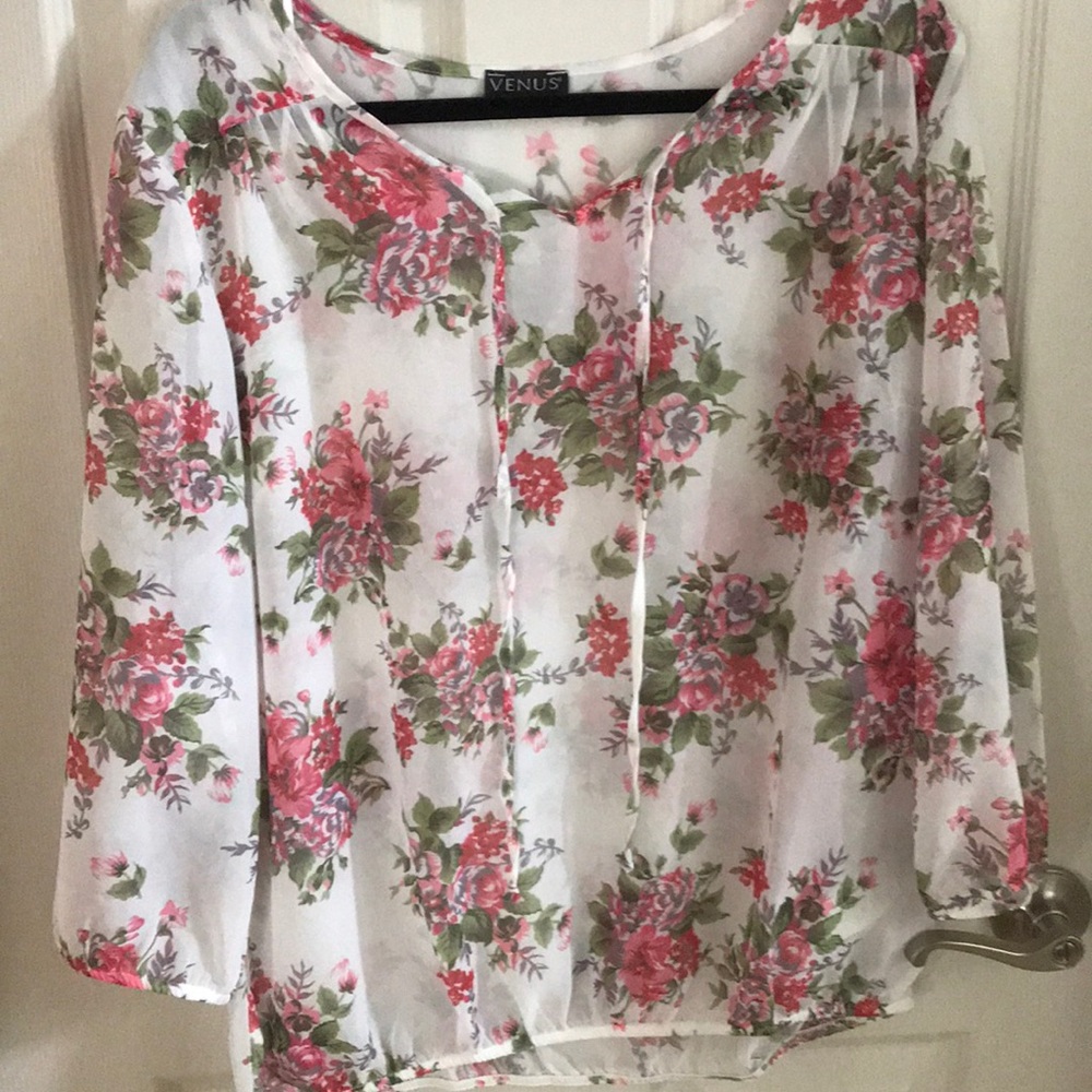 Venus floral print dress shirt
